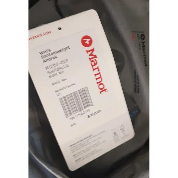 Marmot Jacket L Bantamweight Anorak Packable Green Lihtweight Waterproof - Picture 14 of 14